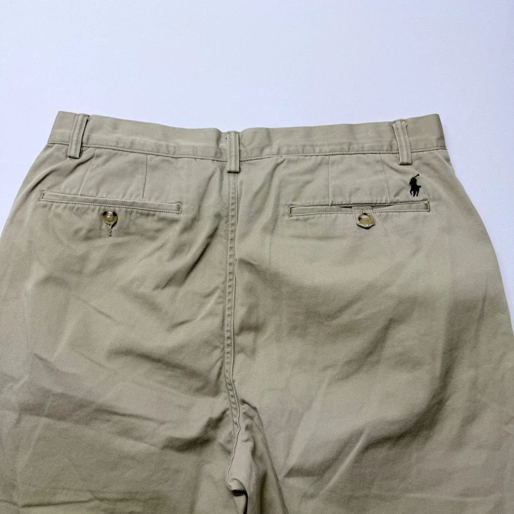 Polo Ralph Lauren Classic Fit Chino Pants Mens 34x34 Tan Khaki Brushed Twill